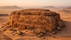 Livsstora kameler i öknen: nya ristningar kan ha visat vägen till vatten