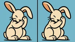 Svårt uppmärksamhetstest: Kan du hitta tre skillnader i bilden på kaninen på 85 sekunder?